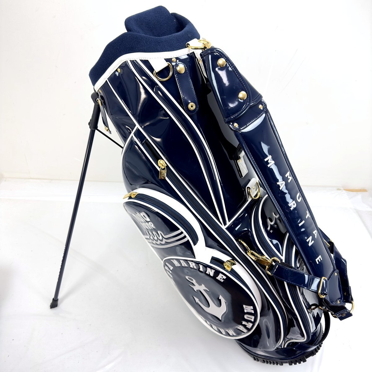1円/中古美品☆MUTA ムータマリーン 8エナメルスタンド 8.5型キャディ 