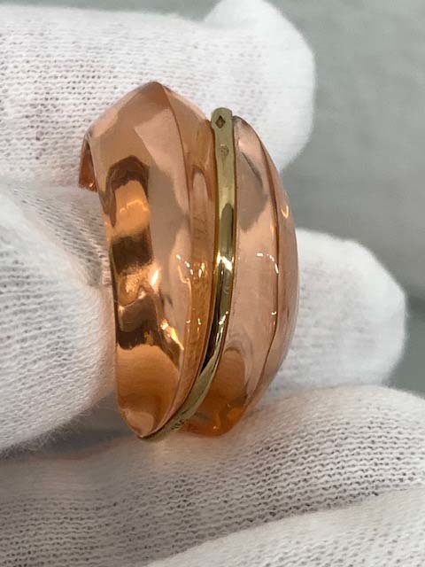 バカラ☆Baccarat☆K18&クリスタルリング☆コキアージュ☆クリア
