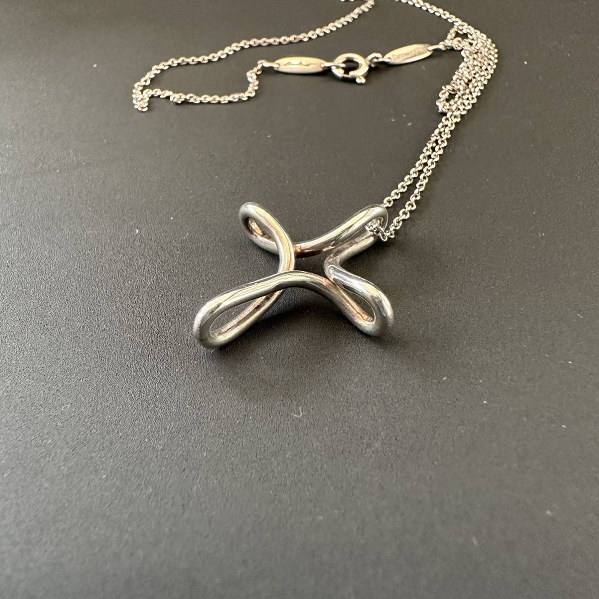 1円〜】TIFFANY&Co. ティファニー インフィニティ クロスネックレス