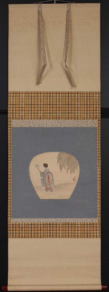 肉筆人物画 唐人お吉⁄肉筆絹本掛軸⁄骨董肉筆画 掛軸 中国明時代の掛軸