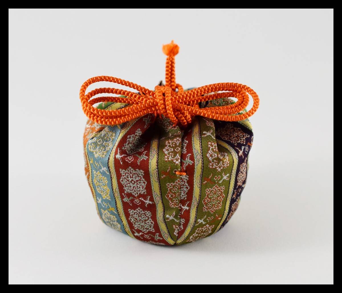 ▲楠廸庵▲茶道具　老松茶器用仕服　正絹　龍村美術織物　唐花雙鳥長斑錦