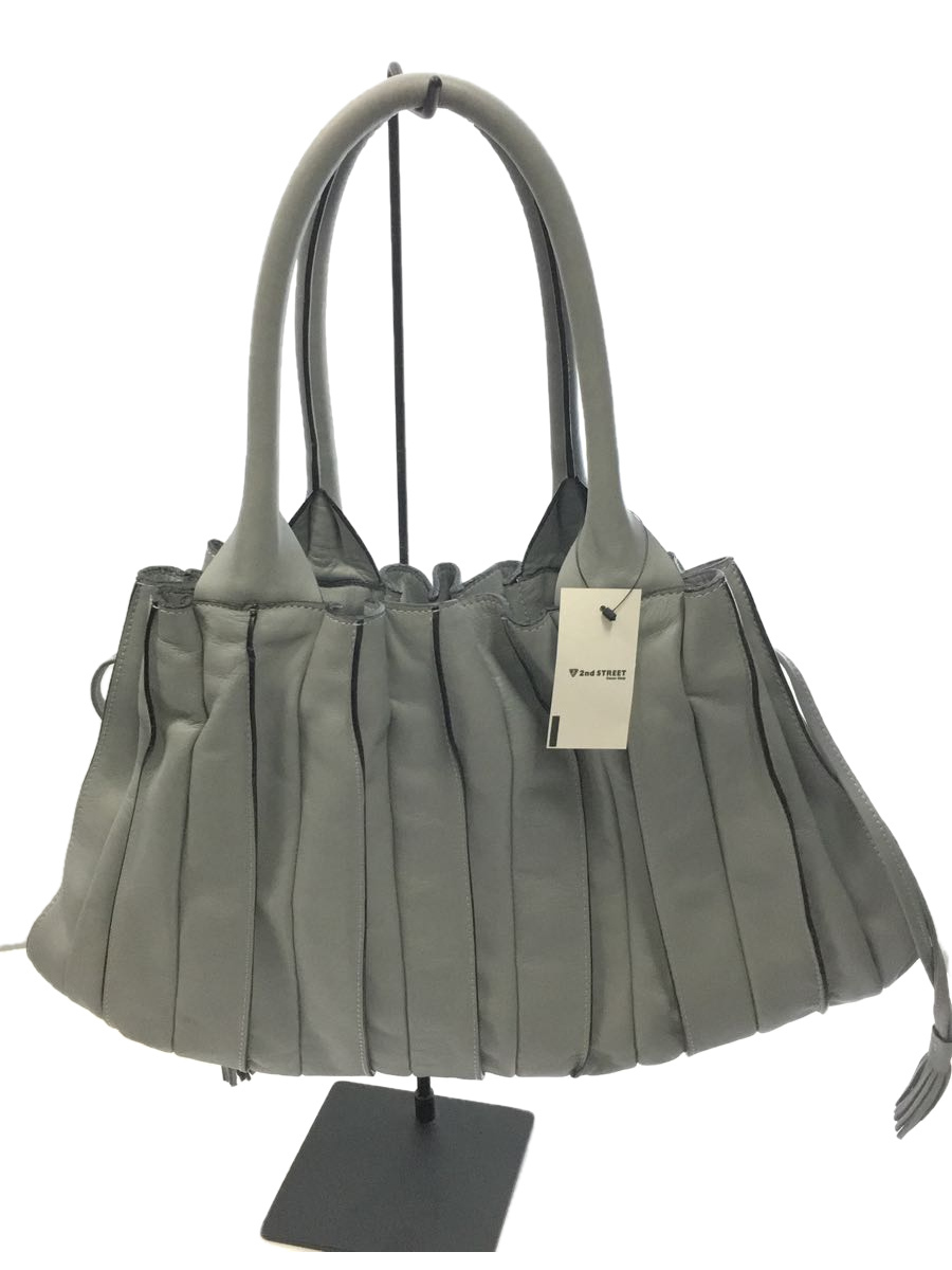 lupo/ハンドバッグ/レザー/GRY/無地