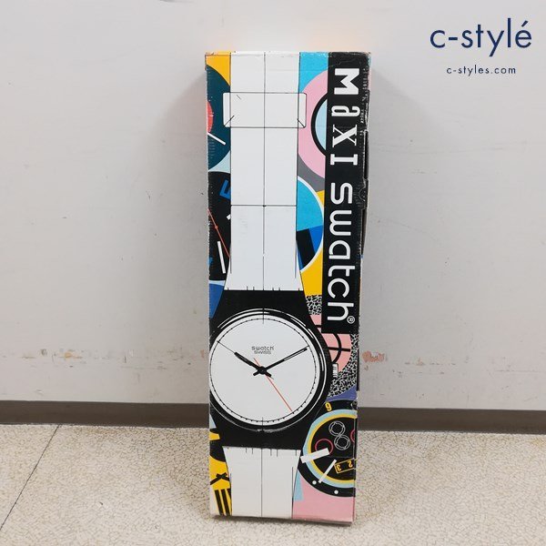 G158d [動作品] swatch スウォッチ MAXI 大型 壁掛け 時計 マルチ