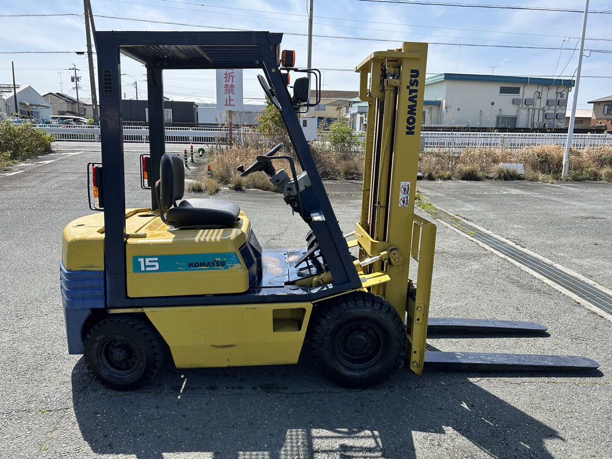 静岡県磐田市発/KOMATSUフォークリフトFG15L-15 ガソリン車 1.5t