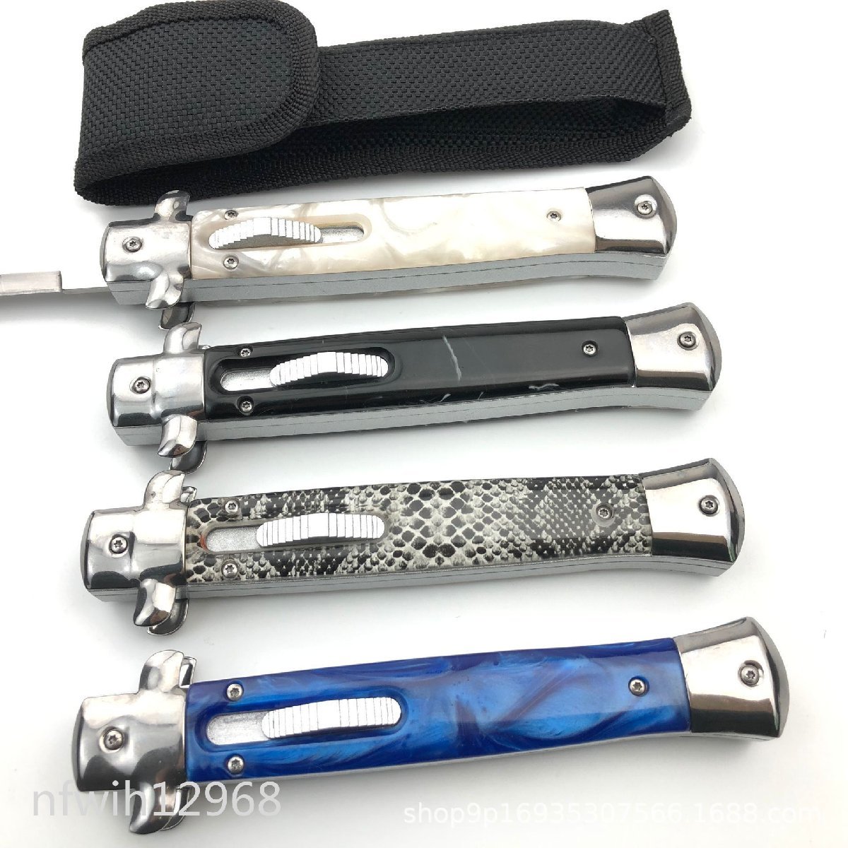 MICROTECH OTF ItalyAKC 11インチ イタリアンスティレットナイフ飛び出しナイフ登山 小型 軽量 釣り 携帯便利