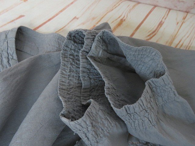 Chez VIDALENC シェウ゛ィダレンク カットソー 七分袖 クルーネック シルク サイズ表記なし グレー 991680041＃4