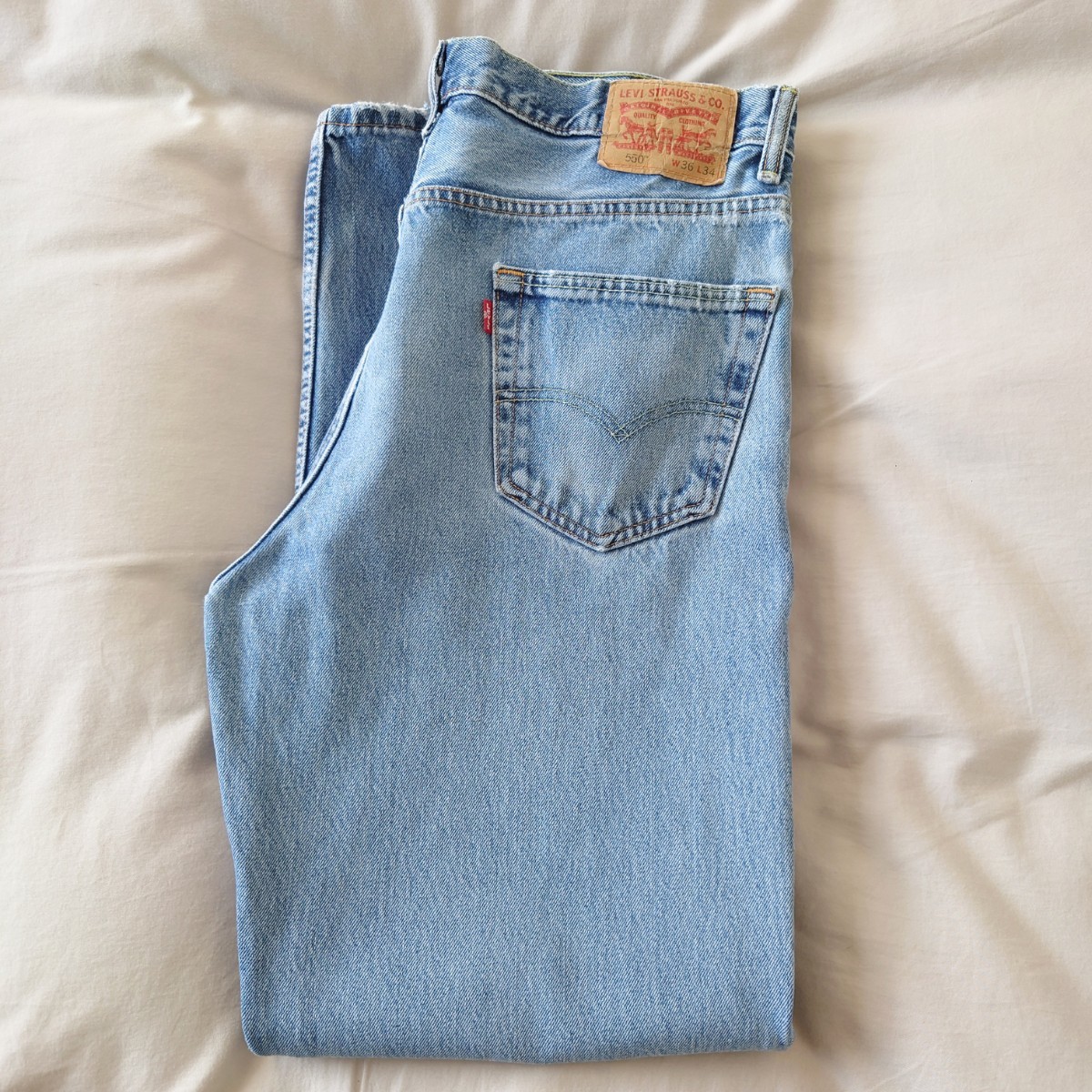 LEVI'S リーバイス 550ジーンズ デニムパンツ ライトブルー 古着 W36 【YLV1224】