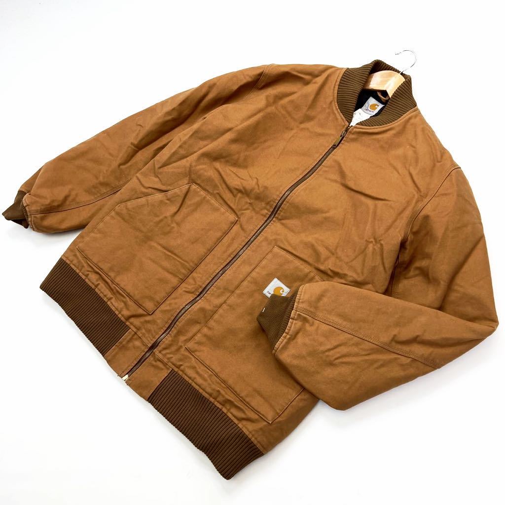 Carhartt ☆ 名作 ダック ワークジャケット 裏キルティング ブルゾン ブラウン XXL アメカジ ストリート ヒップホップ カーハート■M171