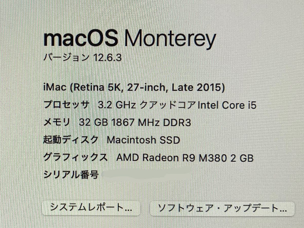 Apple iMac (Retina 5K， 27-inch， Late 2015) アップル SSD 128GB+ 