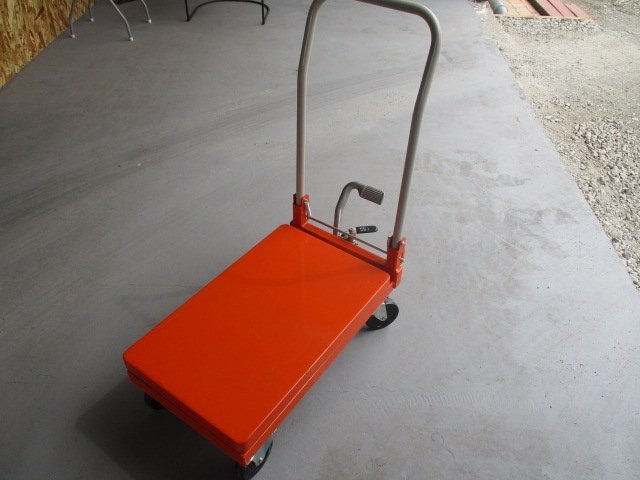 中古】トラスコ HLF-S120 ハンドリフター 120kg 350×570 足踏み油圧式