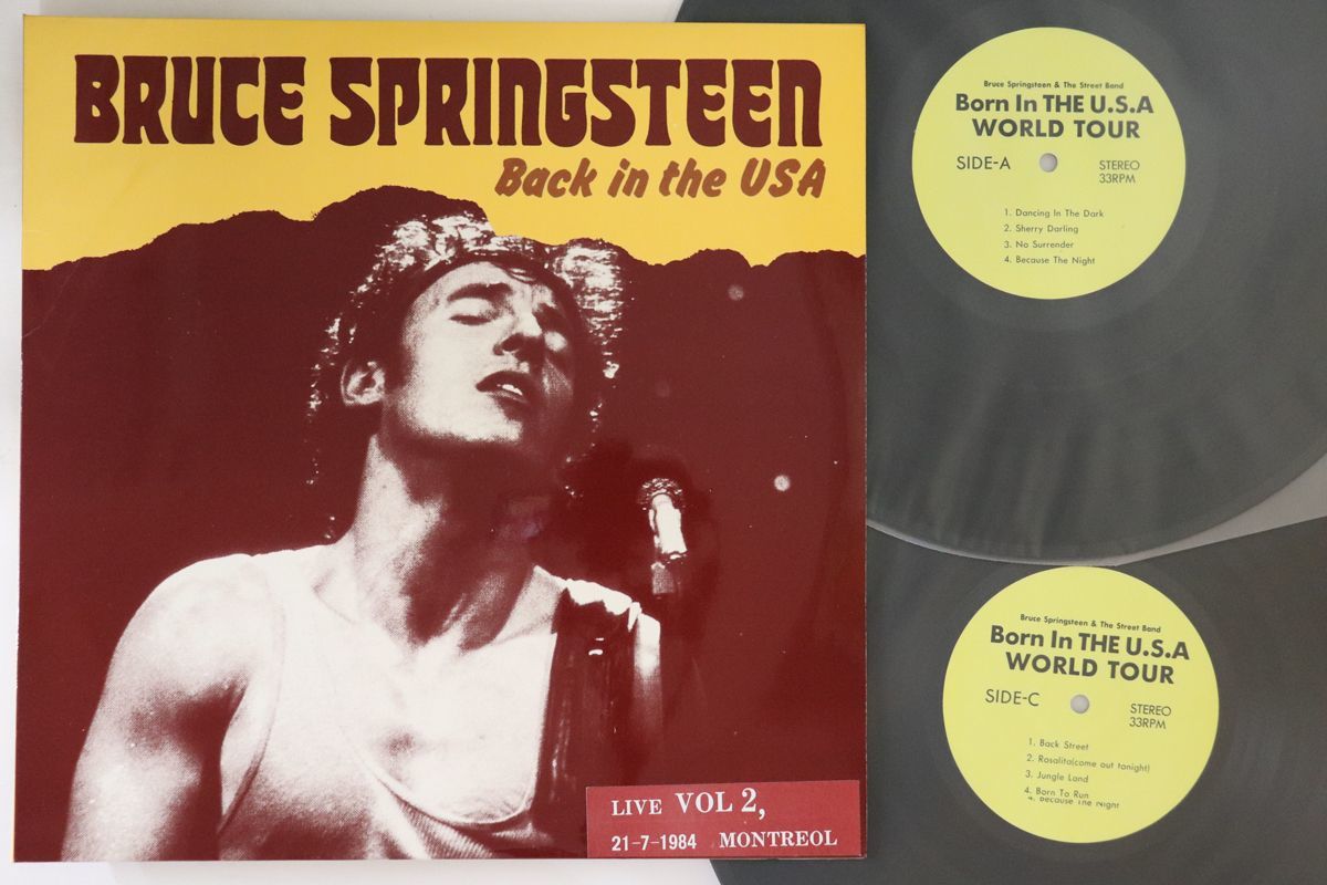 2discs LP Bruce Springsteen Back In The U.s.a./Live Vol 2， 21-7-1984 Montreol NONE NOT ON LABEL /00520