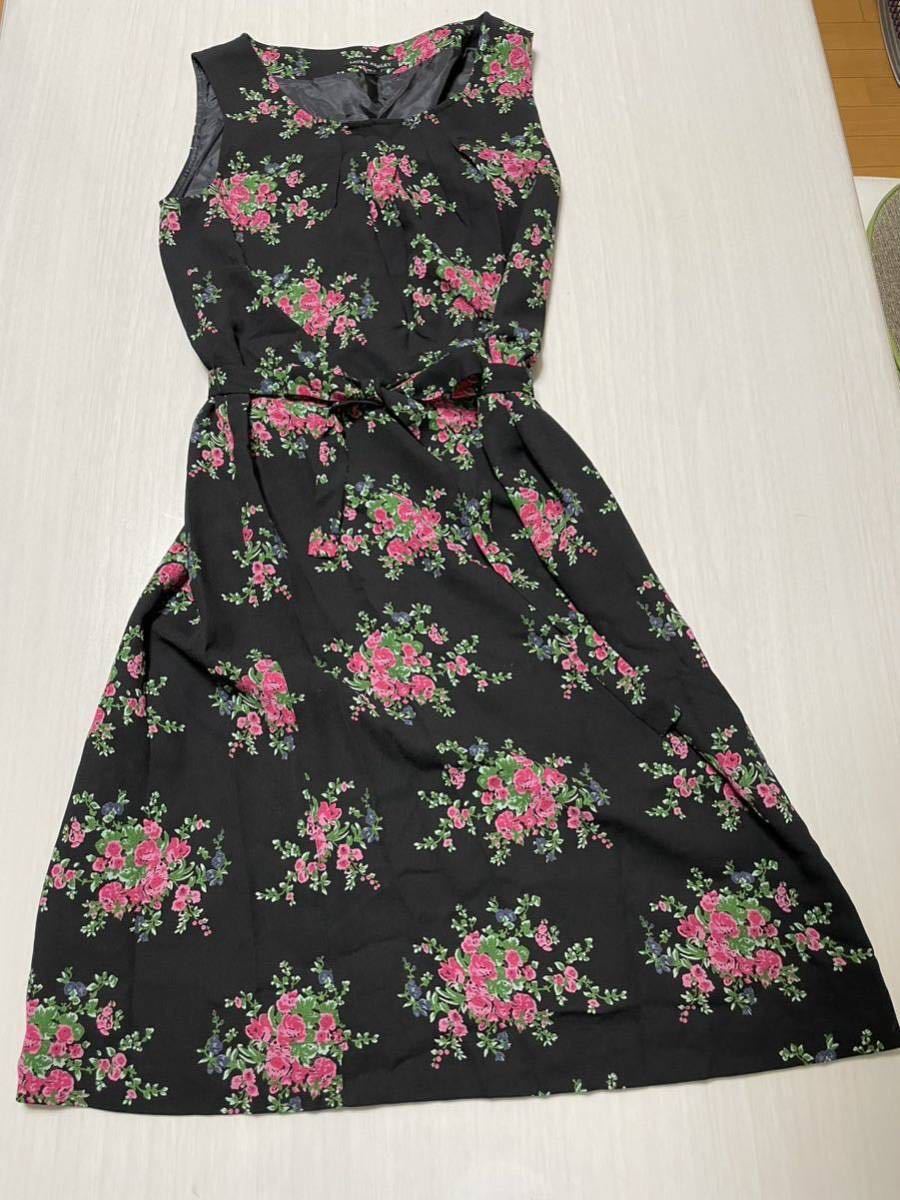ローラアシュレイ花柄ワンピースM - LAURA ASHLEY ローラアシュレイ 花