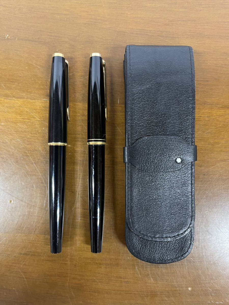 MONTBLANC モンブラン 万年筆 No.221 ペンケース ペン先k14 585 3点まとめて 筆記用具