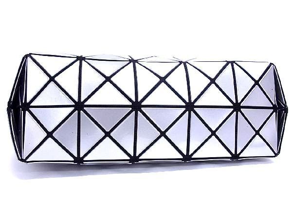 1円 ■美品■ BAOBAO ISSEY MIYAKE バオバオ イッセイミヤケ プリズム PVC メッセンジャーバッグ ショルダー シルバー系 AJ6967スオ