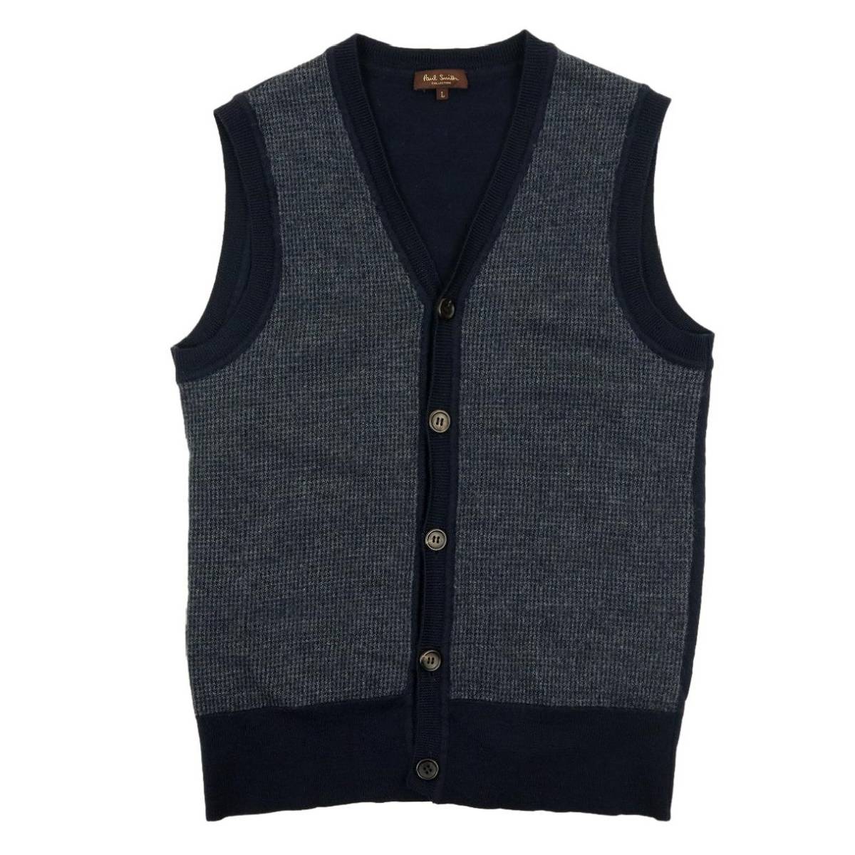 極美品 PS ポールスミス 人気デザイン 『千鳥格子柄』 PS Paul Smith ステンカラーコート ライナー付き マルチストライプ グレー系 Lサイズ Smith Paul ポールスミス SMITH（ポールスミス)中古・古着オンライン通販 PAUL ダブルチェスターコート