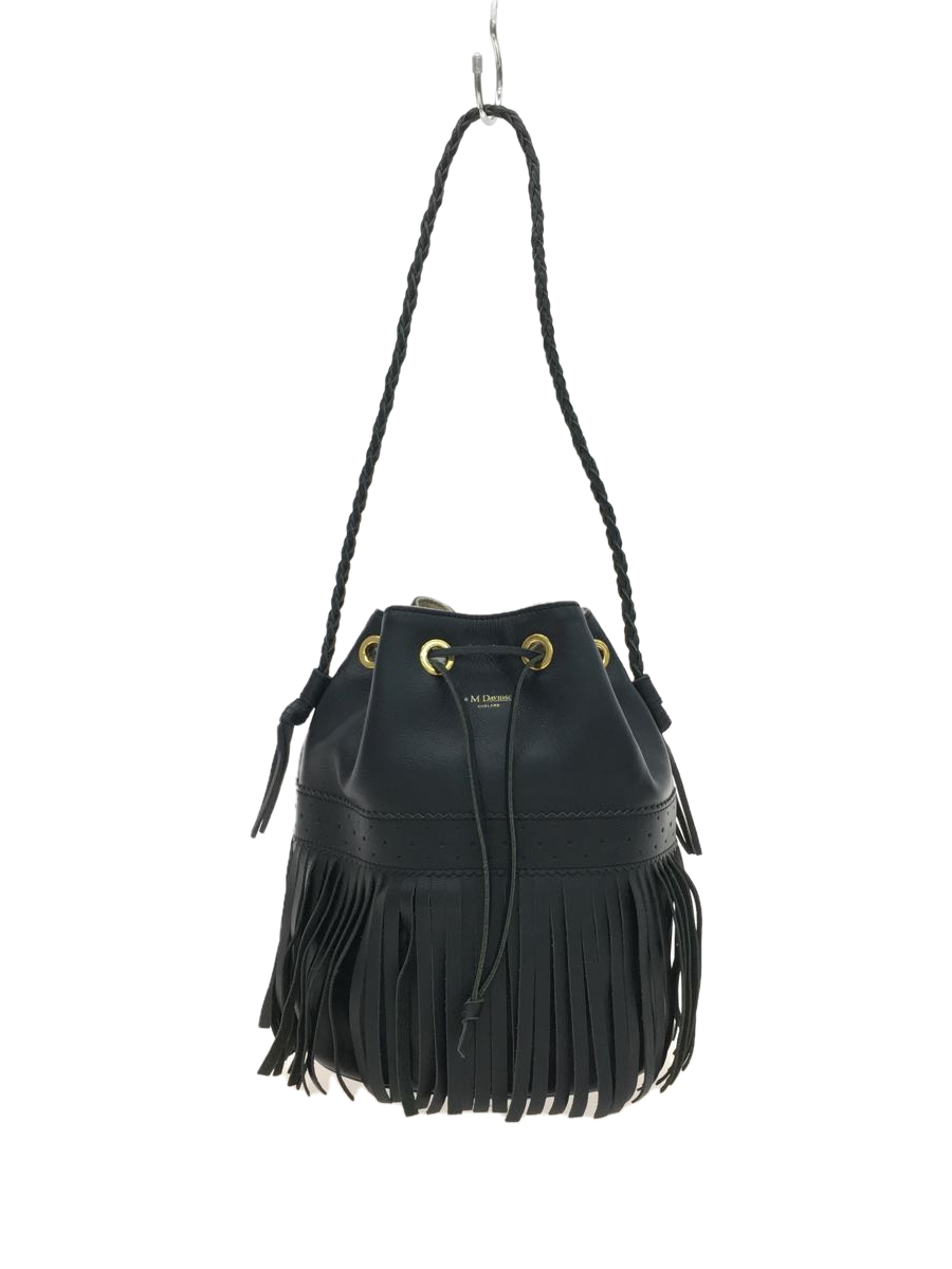 J&M DAVIDSON◆ジェイアンドエムデヴィッドソン/ショルダーバッグ/BLK/ブラック/無地/Mカーニバル/巾着