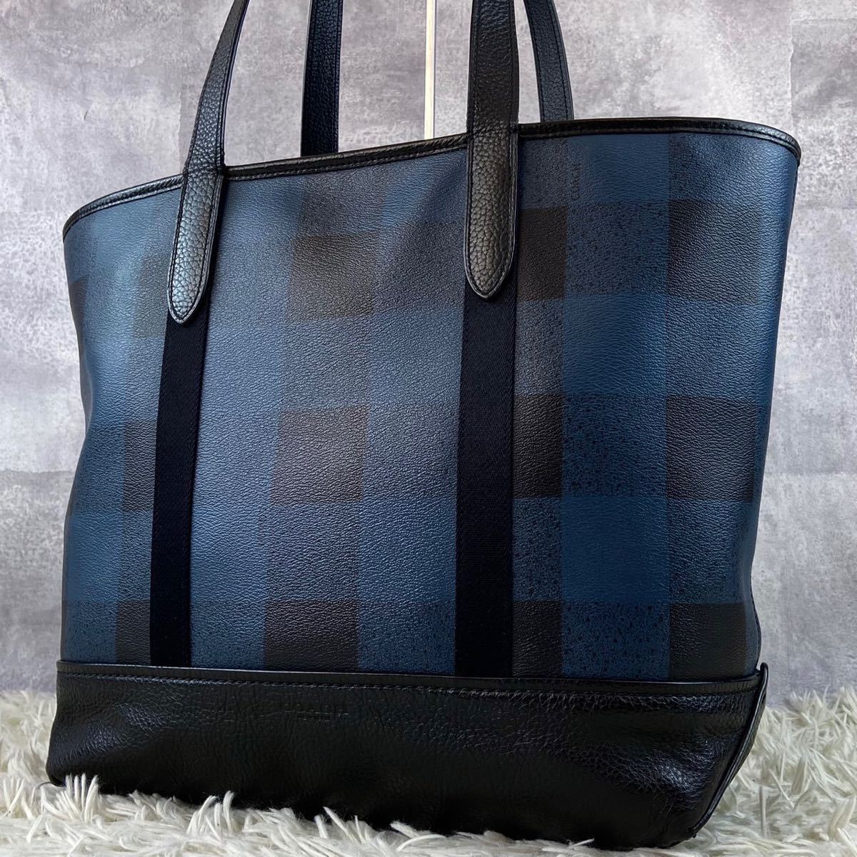 1円 極美品 COACH コーチ A4 通勤 通学 書類 メンズ トートバッグ