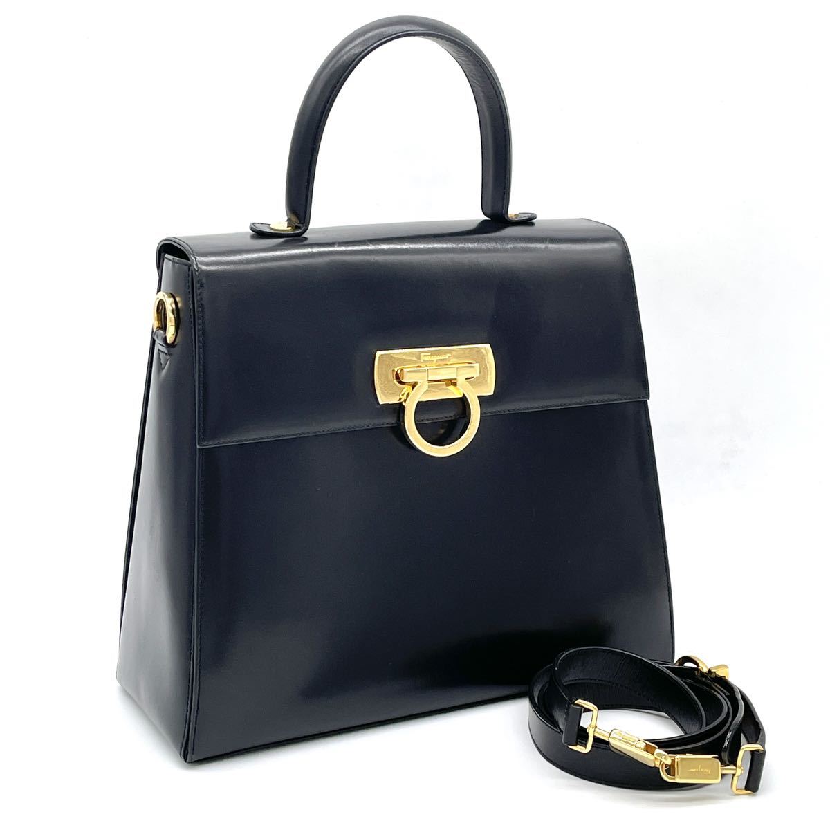 1円 美品 Salvatore Ferragamo サルヴァトーレフェラガモ ガンチーニ 