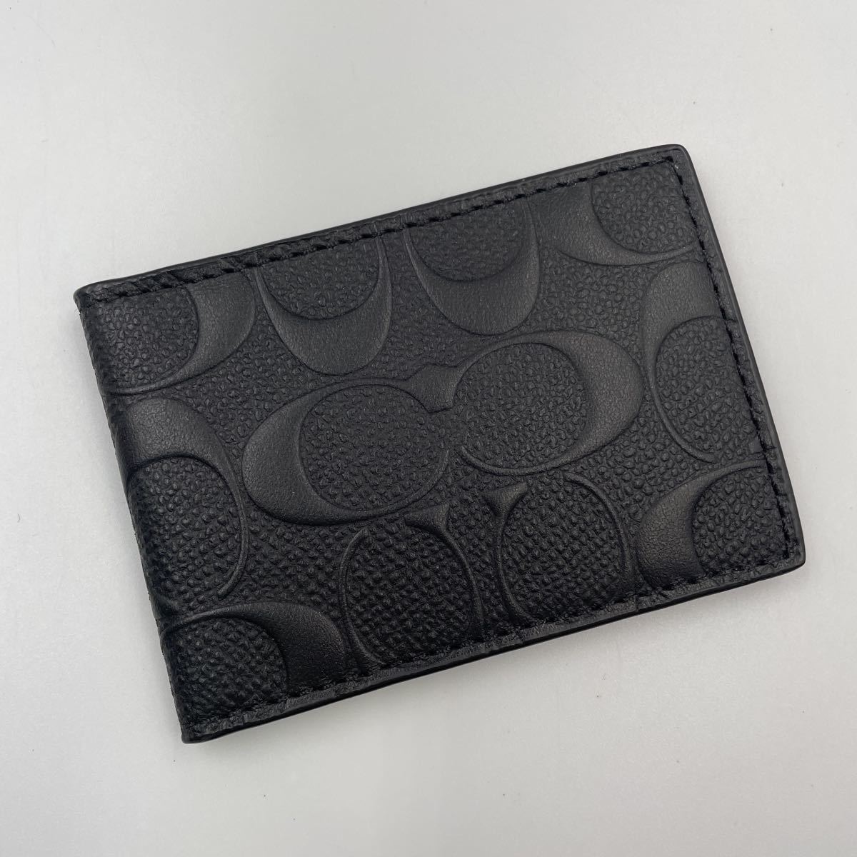 【未使用】 COACH コーチ シグネチャー ブラック 名刺入れ カードケース