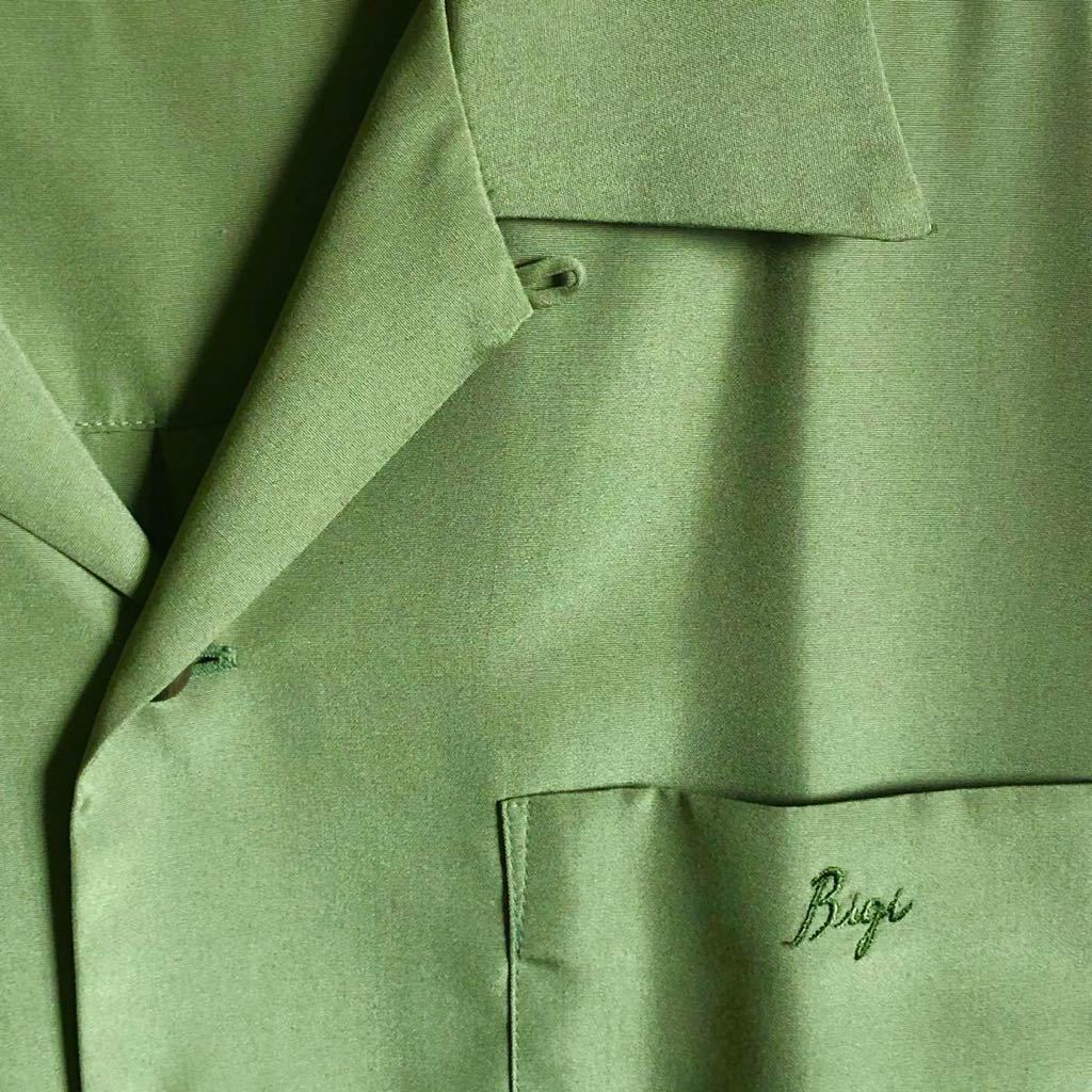 新品未着用★BIGI ビンテージスタイル オープンカラー長袖シャツ★春夏向け★Lサイズ★送料全国一律210円★ロカビリー★ロックンロール