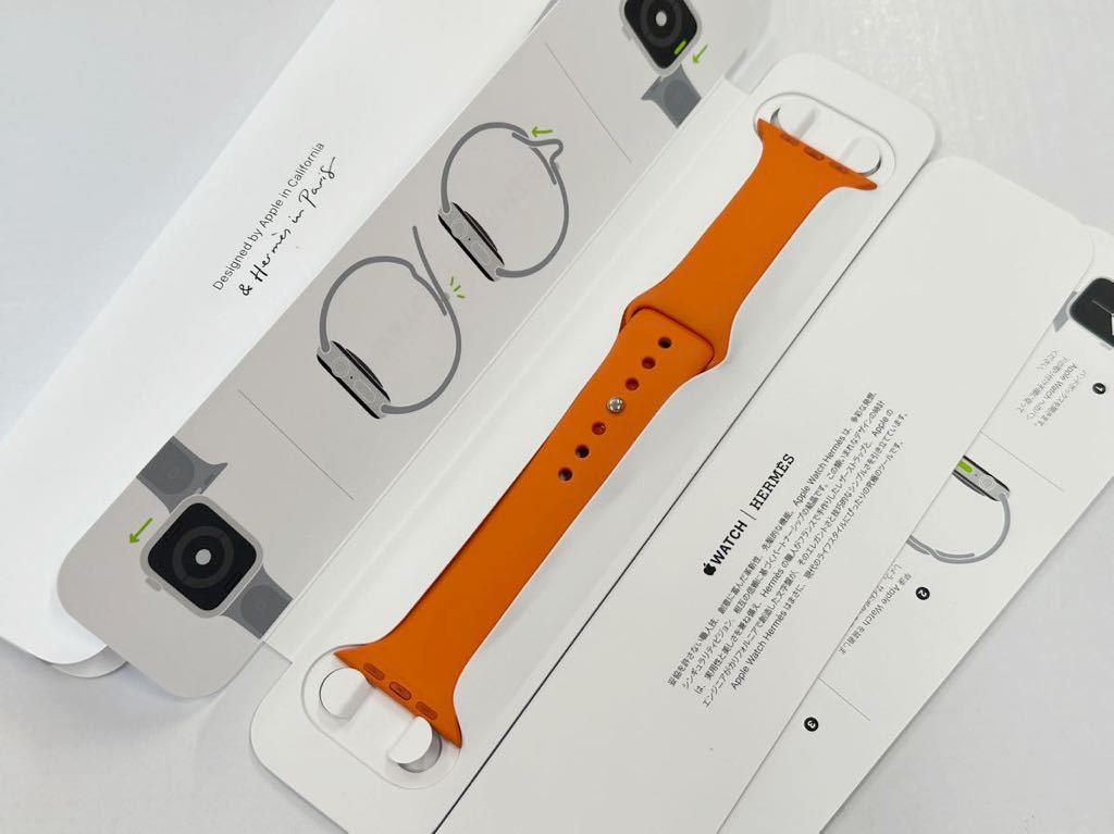 ☆即決 Apple Watch HERMES 限定 オレンジ スポーツバンド 45mm 44mm
