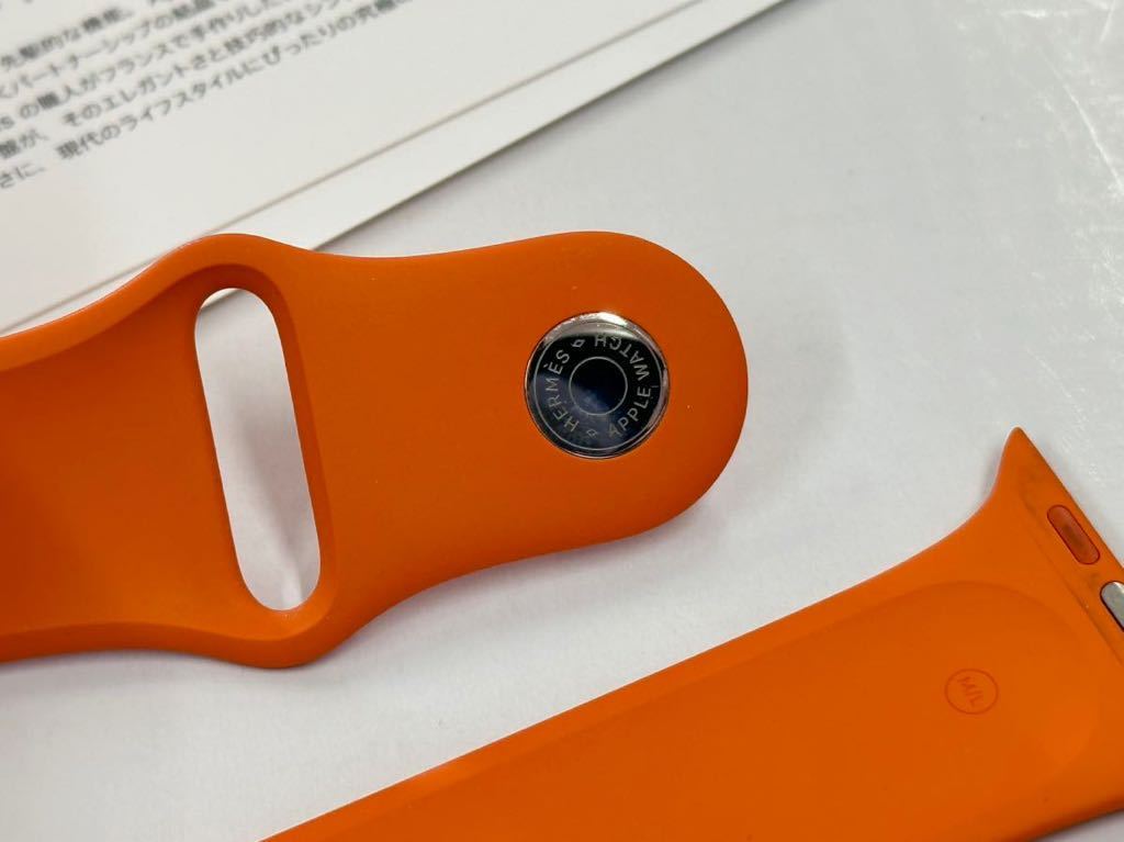 ☆即決 Apple Watch HERMES 限定 オレンジ スポーツバンド 45mm 44mm