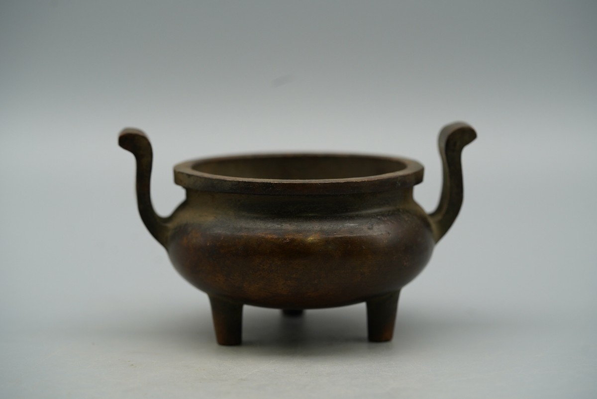 古美術 銅香炉 古銅製 大明宣德年款 宣德炉 中国古美術 時代物