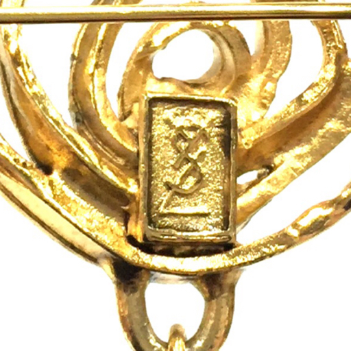 イヴサンローラン ヴィンテージ調 含む ブローチ ネックレス