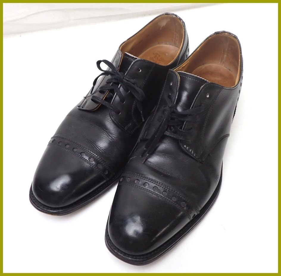 ★チャーチ Royal Tweed/ロイヤルツイード ビジネスシューズ 9.5/メンズ26.5cm相当/ブラック/レザー/パンチドキャップトゥ/革靴&1835300029