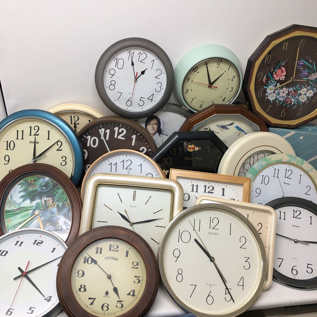 0405A まとめ 掛け時計 時計 23点 昭和レトロ アナログ SEIKO QA324S