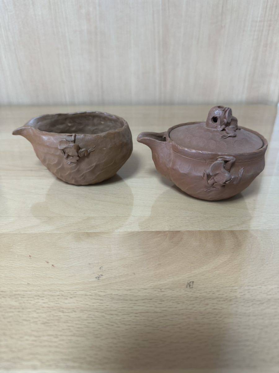 勝三窯 田島万古焼 室井勝三作 急須 Yahoo!オークション - 手捻り 手
