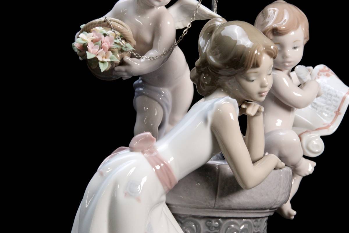◇錵◇2 百貨店購入 LLADRO リヤドロ 「幸せを運ぶ天使たち」 38.5cm