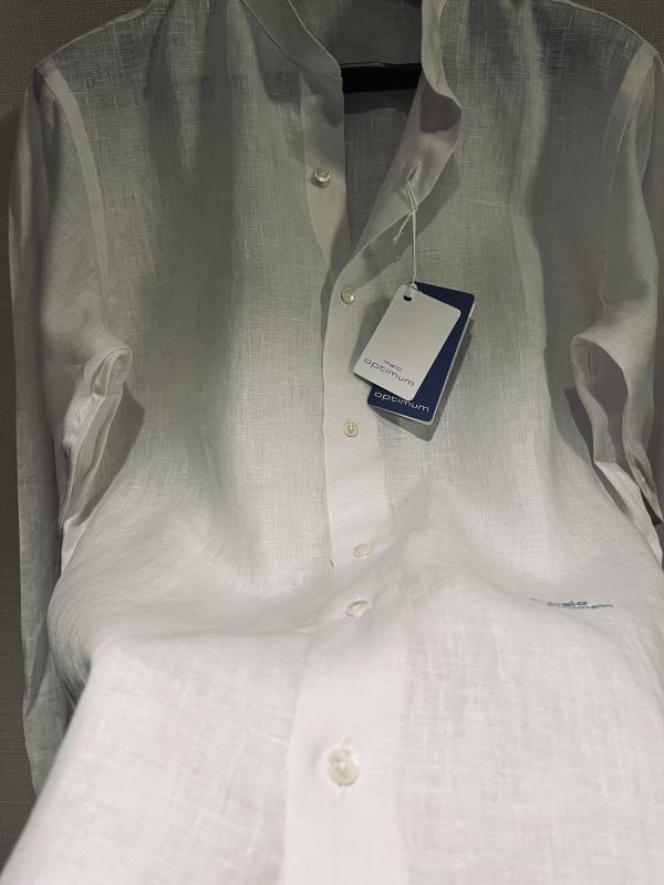 1332】新品8.2万【malo / マーロ　39　麻100％　リネンシャツ　BOX付　バンドカラー　フィレンツェ最高メゾン】ホワイト &frasl; 992新品8.2万malo マーロ No. SS39228 Sterilelink