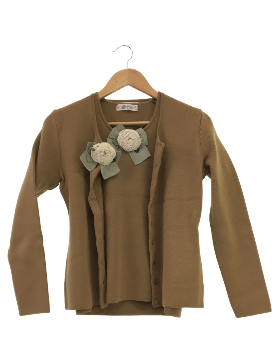 KANEKO ISAO◆カーディガン(薄手)/-/ウール/ブラウン/K04KA18/K04KA17/アンサンブル