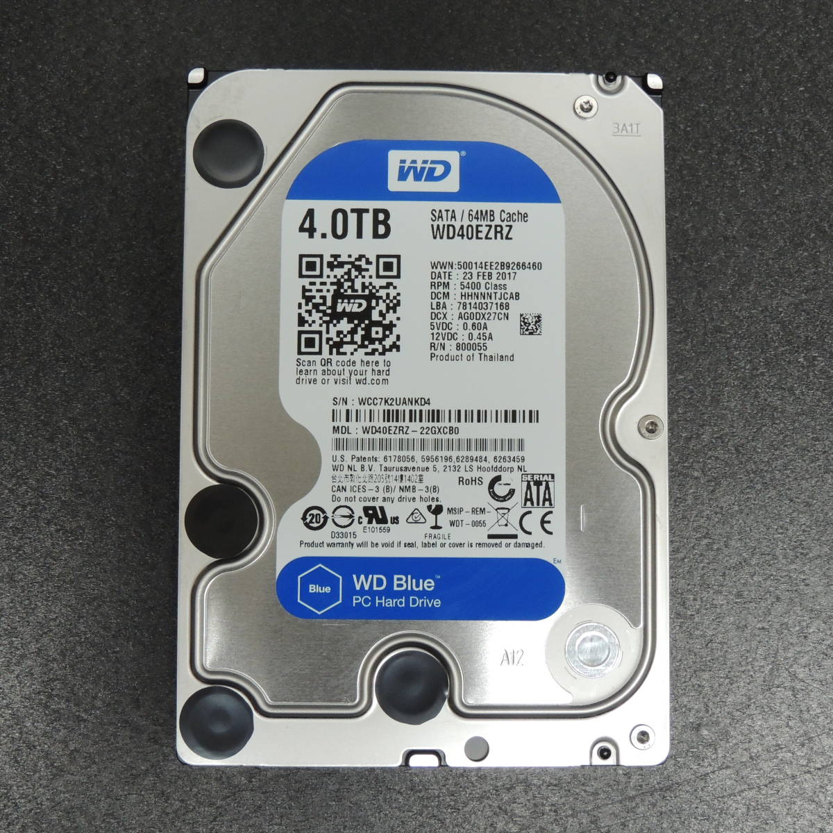 4TB - Blue Digital WD Western SATA Hard WD40EZRZ Drive | 0 6Gb⁄s 