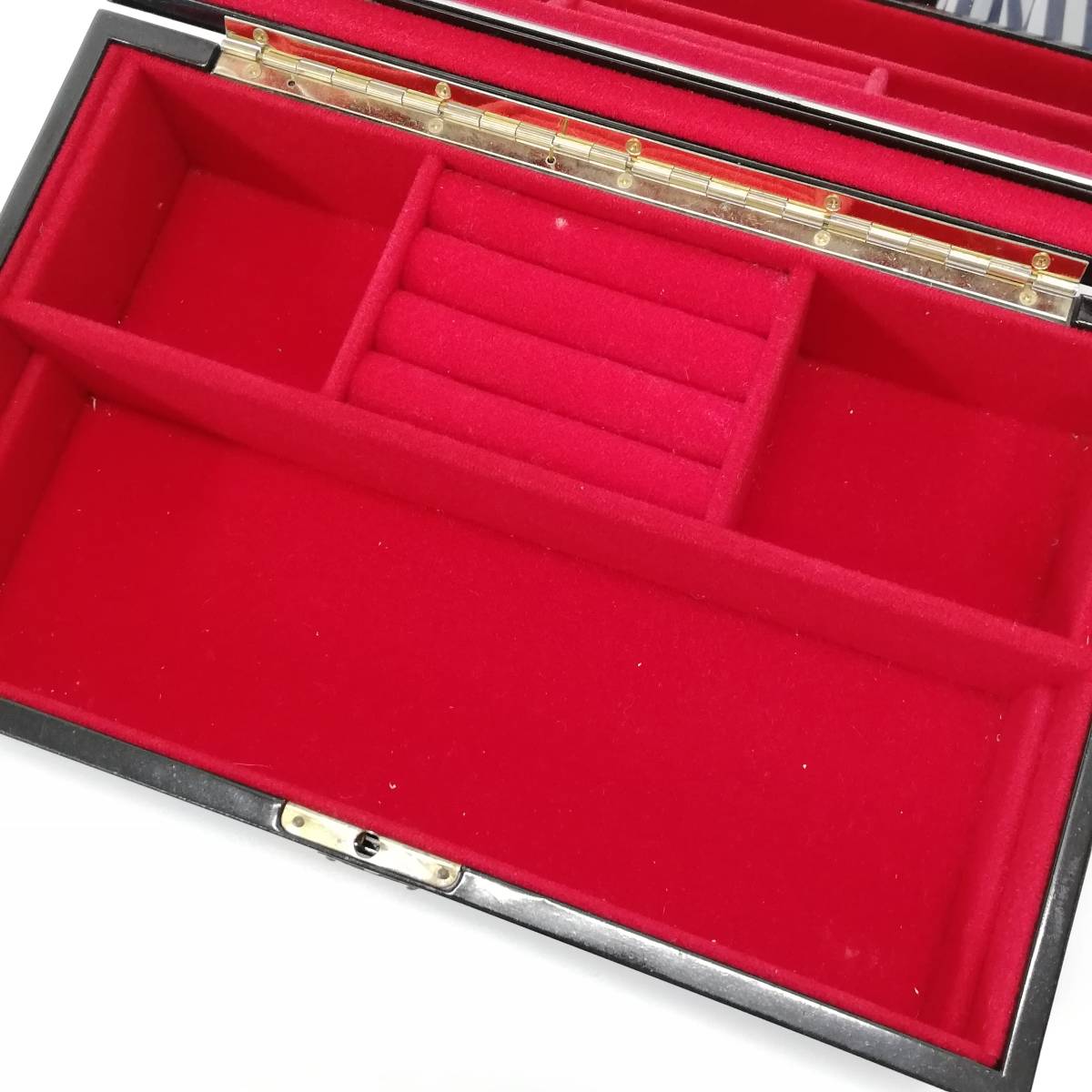 761 会津漆器 会津塗 宝石箱 オルゴール 荒城の月 ジュエリーボックス