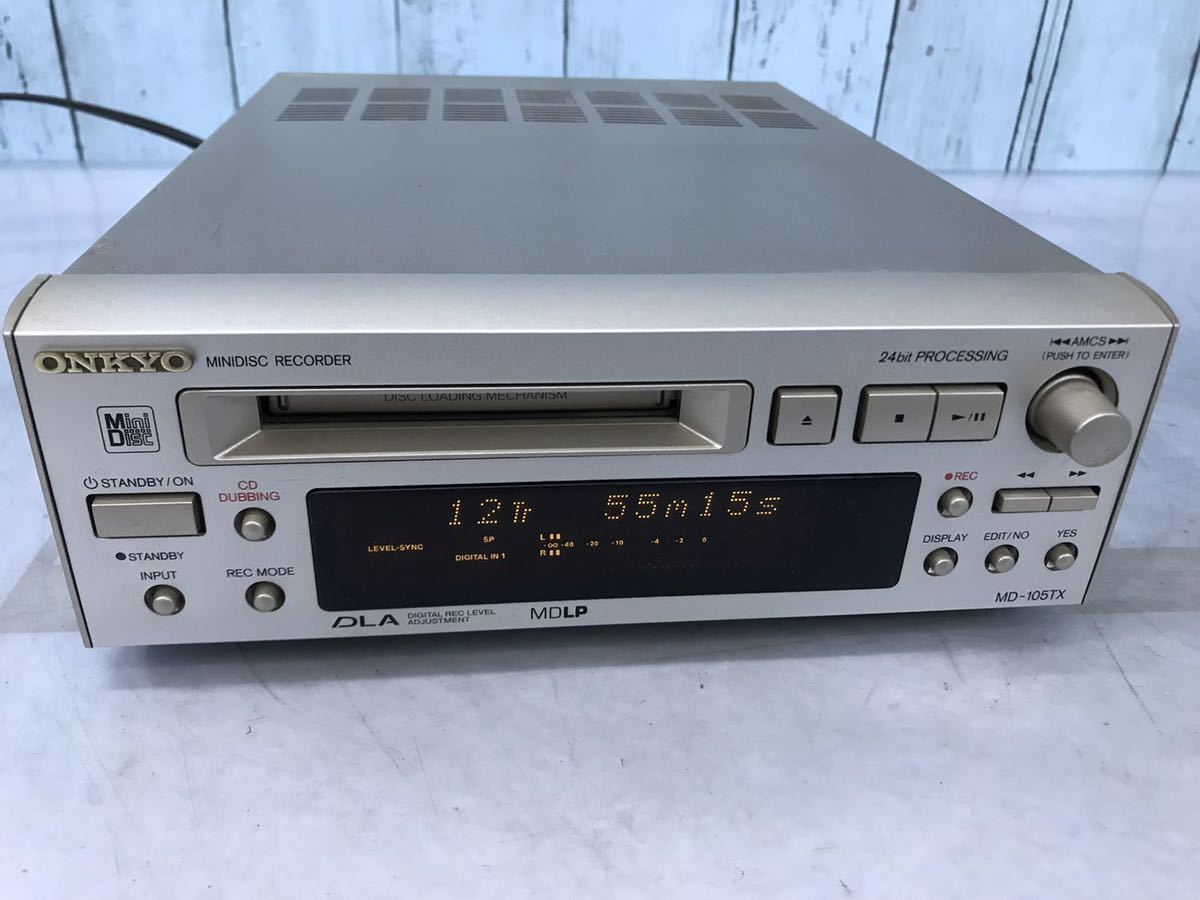 【MD再生OK】ONKYO MD-105TX MDプレーヤー ONKYO オンキョー INTEC205 MDデッキ MDレコーダー MD-105 MD-105TX MD