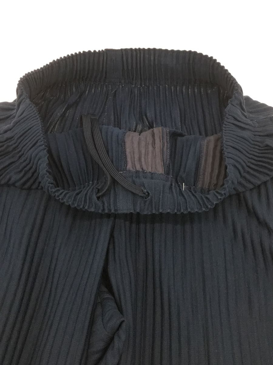 HOMME PLISSE ISSEY MIYAKE◇プリーツパンツ/1/ポリエステル/NVY/無地  