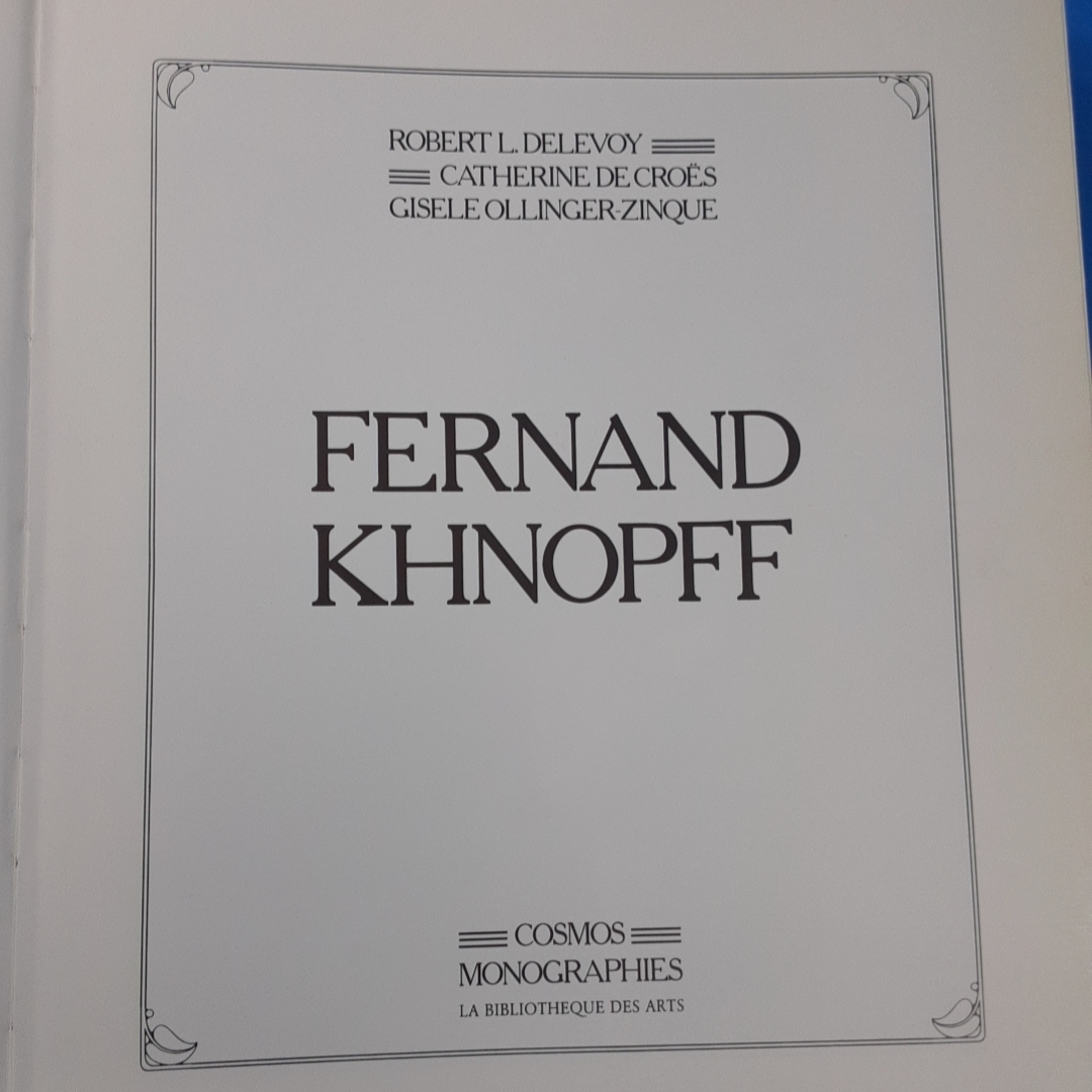 フェルナン・クノップフ カタログレゾネ 1987 Fernand Khnopff 