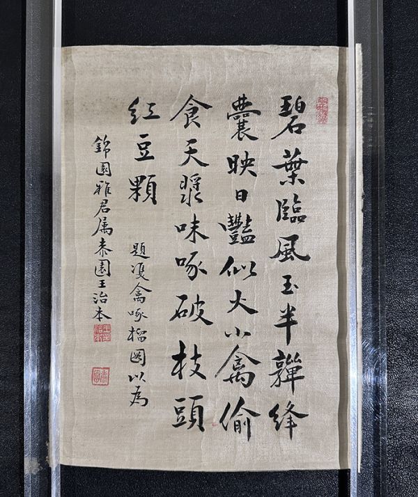 コレクター放出 ① 扇面 絹本 肉筆 水墨 花鳥 検索) 中国 マクリ 古書