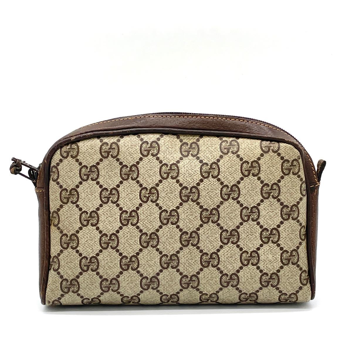 赤字超特価，本物保証 1円 べたなし 良品 GUCCI オールドグッチ GG柄 クラッチバッグ ポーチ ブラウン PVC レザー ヴィンテージ(オールドグッチ)｜売買されたオークション情報、yahooの商品情報をアーカイブ公開 - オ かばん、バッグ