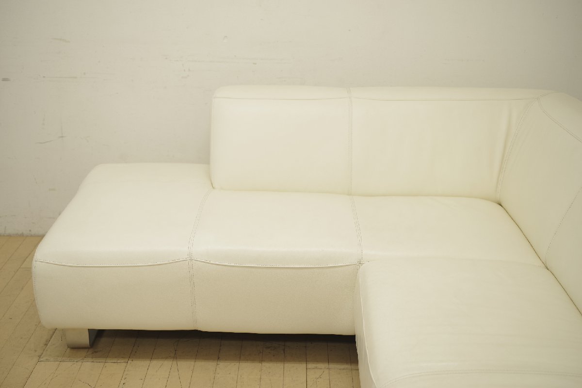 ☆IDC大塚家具/総革/レザー/L/S Comfort-06総革カウチソファ☆