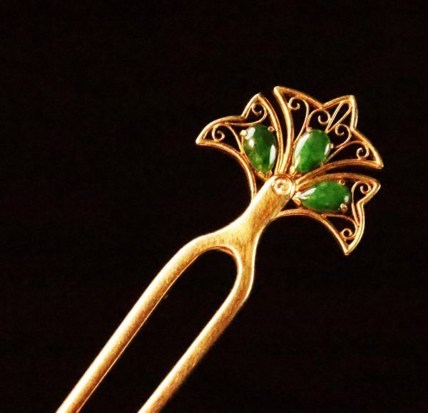 コレクター放出特集!12/10 江戸時代 和装小物 金工 本珊瑚 【K18刻印  