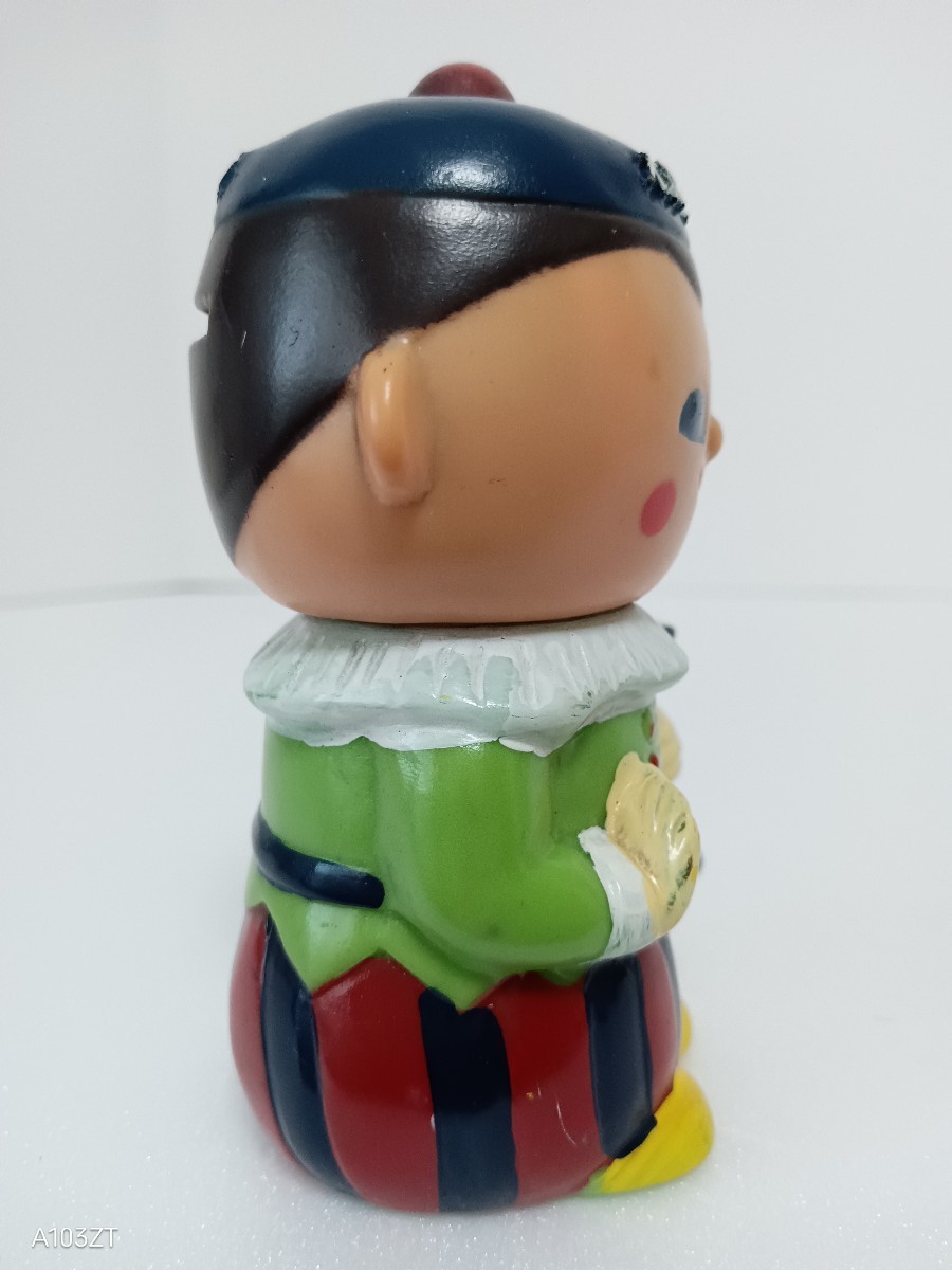 約10.5cm 十八銀行 オランダ万才 ソフビ 貯金箱/昭和レトロ