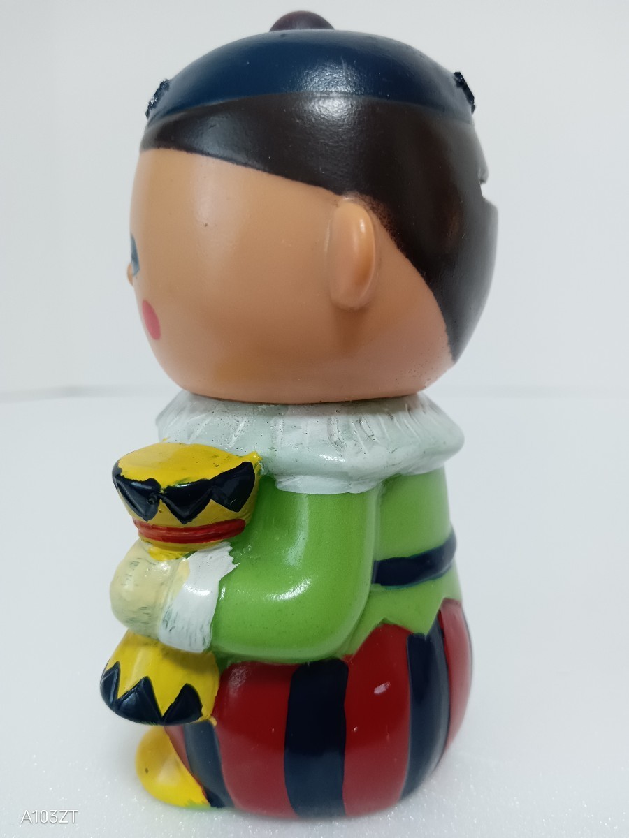 約10.5cm 十八銀行 オランダ万才 ソフビ 貯金箱/昭和レトロ
