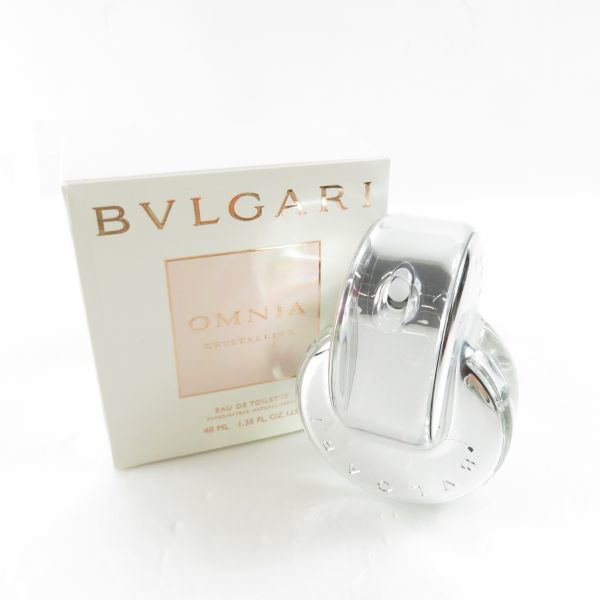 美品 BVLGARI ブルガリ オムニア クリスタリン オードトワレ 40ml 香水 フレグランス 残量多 BN725AC
