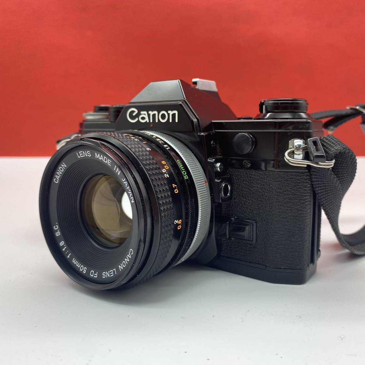 ◇A Canon AE-1 フィルムカメラ 一眼レフ ブラック FD 1:1.8 S.C. / FD