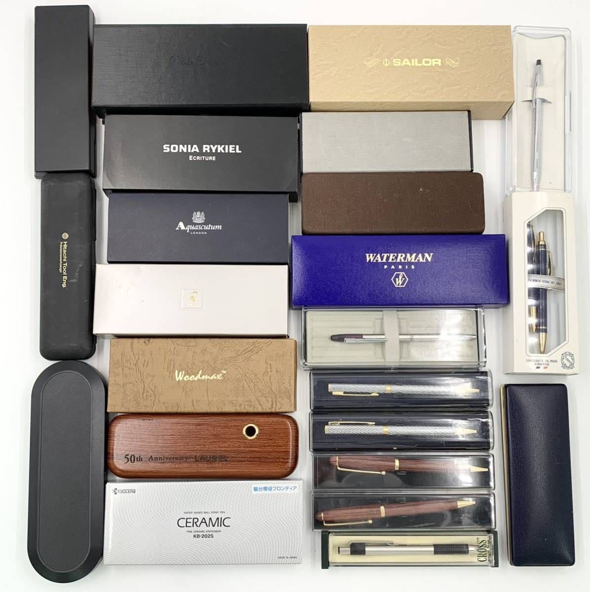 ケース入りボールペン　シャーペン 24箱セット　まとめて　PILOT セーラー　ウォーターマン　ソニアリキエル　パイロット　ジャンク