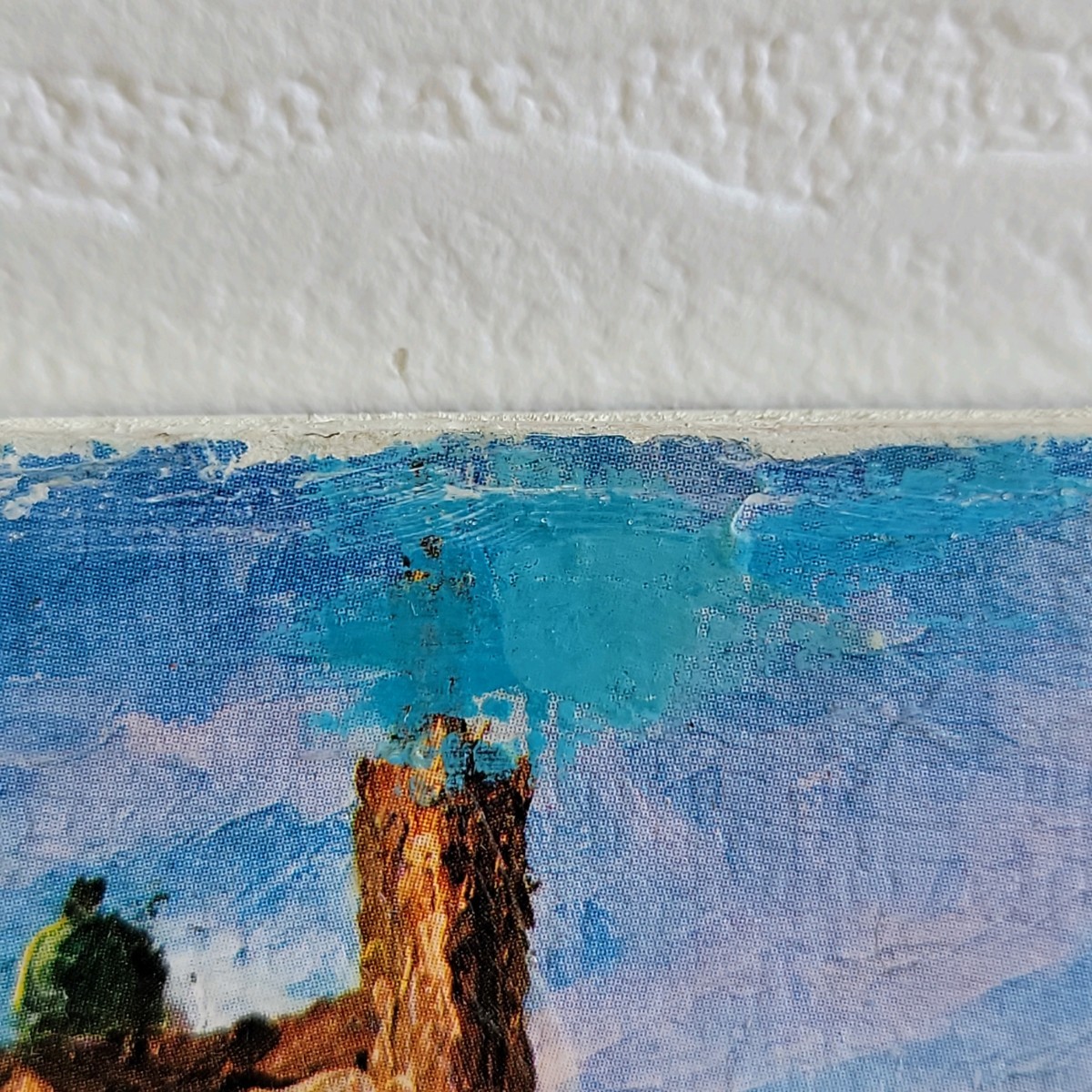 板絵油彩画 「ヨーロッパの漁港」 サイン有り 作者不明19.5×14.9cm