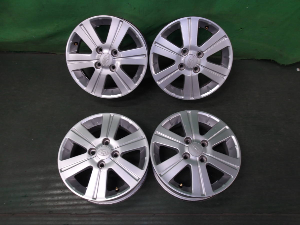 エンケイ製　スバル純正ホイール　14インチ5J＋45　4本 ☆ ホイール 4本 SUBARU スバル ENKEI エンケイ 14×4.5J +45 PCD100 4H